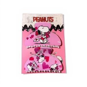 Peanuts Pink Snoopy Hair Clips
